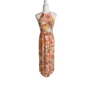 LOFT Outlet Floral Halter Maxi Dress – XS (NWT)